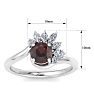 Garnet Ring: 2 Carat Garnet and Diamond Ring Image-5