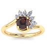 Garnet Ring: 2 Carat Garnet and Diamond Ring Image-1
