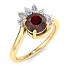 Garnet Ring: 2 Carat Garnet and Diamond Ring Image-2