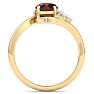 Garnet Ring: 2 Carat Garnet and Diamond Ring Image-3