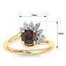 Garnet Ring: 2 Carat Garnet and Diamond Ring Image-5