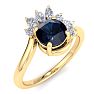 Sapphire Ring: 1 1/4 Carat Sapphire and Diamond Ring Image-2