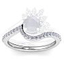 1/2 Carat Matching Diamond Band 14K White Gold Image-1