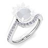 1/2 Carat Matching Diamond Band 14K White Gold Image-2
