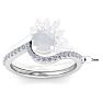 1/2 Carat Matching Diamond Band 14K White Gold Image-5