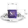 Amethyst Ring: 1 1/2 Carat Amethyst Ring Image-5