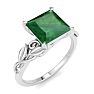 Emerald Ring: 1 1/2 Carat Emerald Ring Image-2