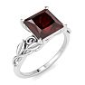 Garnet Ring: 1 1/2 Carat Garnet Ring Image-2