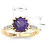 Amethyst Ring: 1 1/2 Carat Cushion Cut Amethyst and Diamond Ring Image-5