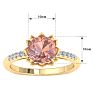 1-1/2 Carat Cushion Cut Morganite and Diamond Ring In 14K Yellow Gold Image-5