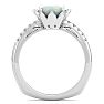 1-1/2 Carat Cushion Cut Opal and Diamond Ring In 14K White Gold Image-3