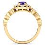 Amethyst Ring: 1 Carat Amethyst and Diamond Ring Image-3