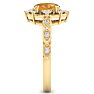Citrine Ring: 1 Carat Citrine and Diamond Ring Image-4