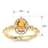 Citrine Ring: 1 Carat Citrine and Diamond Ring Image-5