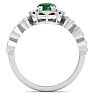 Emerald Ring: 1 Carat Emerald and Diamond Ring Image-3