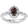 Garnet Ring: 2 Carat Garnet and Diamond Ring Image-1