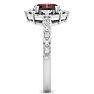Garnet Ring: 2 Carat Garnet and Diamond Ring Image-4