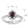 Garnet Ring: 2 Carat Garnet and Diamond Ring Image-5