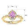 Pink Topaz Ring: 2 Carat Pink Topaz and Diamond Ring Image-5