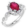 Ruby Ring: 2 Carat Ruby and Diamond Ring Image-2