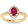 Ruby Ring: 2 Carat Ruby and Diamond Ring Image-1