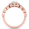 1 Carat Oval Shape Halo Diamond Engagement Ring In 14K Rose Gold Image-3
