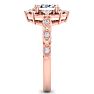 1 Carat Oval Shape Halo Diamond Engagement Ring In 14K Rose Gold Image-4
