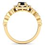1 Carat Oval Shape Black Diamond Engagement Ring In 14K Yellow Gold Image-3