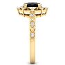 1 Carat Oval Shape Black Diamond Engagement Ring In 14K Yellow Gold Image-4