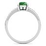 Emerald Ring: 1 1/4 Carat Pear Shape Emerald and Diamond Ring Image-3