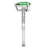 Emerald Ring: 1 1/4 Carat Pear Shape Emerald and Diamond Ring Image-4