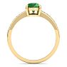 Emerald Ring: 1 1/4 Carat Pear Shape Emerald and Diamond Ring Image-3