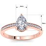1 1/4 Carat Pear Shape Diamond Engagement Ring In 14K Rose Gold Image-5