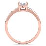 1 1/4 Carat Emerald Shape Diamond Engagement Ring In 14K Rose Gold Image-3