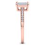 1 1/4 Carat Emerald Shape Diamond Engagement Ring In 14K Rose Gold Image-4
