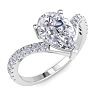 1 1/2 Carat Pear Shape Diamond Engagement Ring In 14K White Gold Image-2