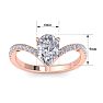 1 1/2 Carat Pear Shape Diamond Engagement Ring In 14K Rose Gold Image-5