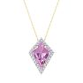 Pink Topaz Necklace: 1 3/4 Carat Pink Topaz and Diamond Necklace Image-1