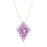 Pink Topaz Necklace: 1 3/4 Carat Pink Topaz and Diamond Necklace Image-1