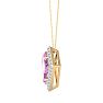 Pink Topaz Necklace: 1 3/4 Carat Pink Topaz and Diamond Necklace Image-3