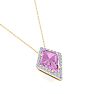 Pink Topaz Necklace: 1 3/4 Carat Pink Topaz and Diamond Necklace Image-4