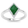 Emerald Ring: 1 3/4 Carat Emerald and Diamond Ring Image-1