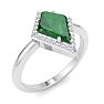 Emerald Ring: 1 3/4 Carat Emerald and Diamond Ring Image-2