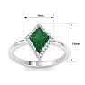 Emerald Ring: 1 3/4 Carat Emerald and Diamond Ring Image-5