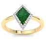 Emerald Ring: 1 3/4 Carat Emerald and Diamond Ring Image-1