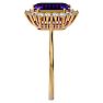 2 1/2 Carat Amethyst and Halo Diamond Ring In 14K Yellow Gold Image-4