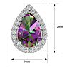 2 1/3 Carat Mystic Topaz and Diamond Pear Shape Stud Earrings In 14 Karat White Gold  Image-5