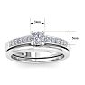 1/2ct Classic Diamond Bridal Set in 14k White Gold Image-5