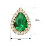 2 1/2 Carat Emerald and Diamond Pear Shape Stud Earrings In 14 Karat Yellow Gold  Image-6