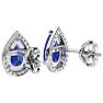 2 3/4 Carat Tanzanite and Diamond Pear Shape Stud Earrings In 14 Karat White Gold  Image-4